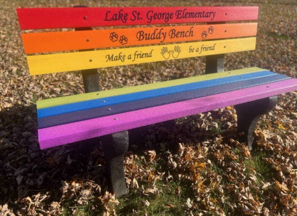 Rainbow with paw prints and epoxy